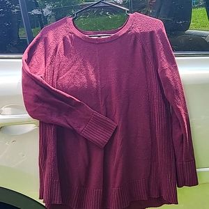 Loft lightweight sweater with ribbing detail